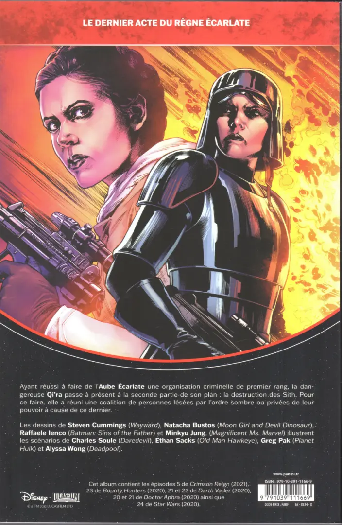 Verso de l'album Star Wars - Crimson Reign Tome 4/4