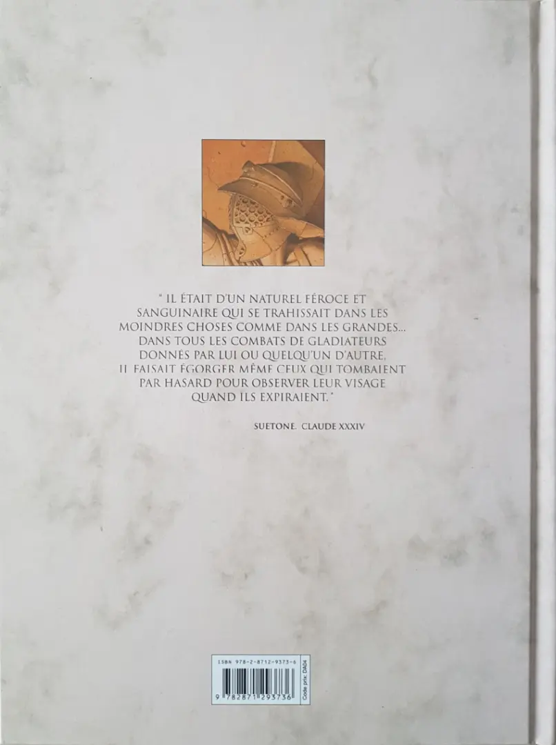 Verso de l'album Murena Tome 1 La pourpre et l'or
