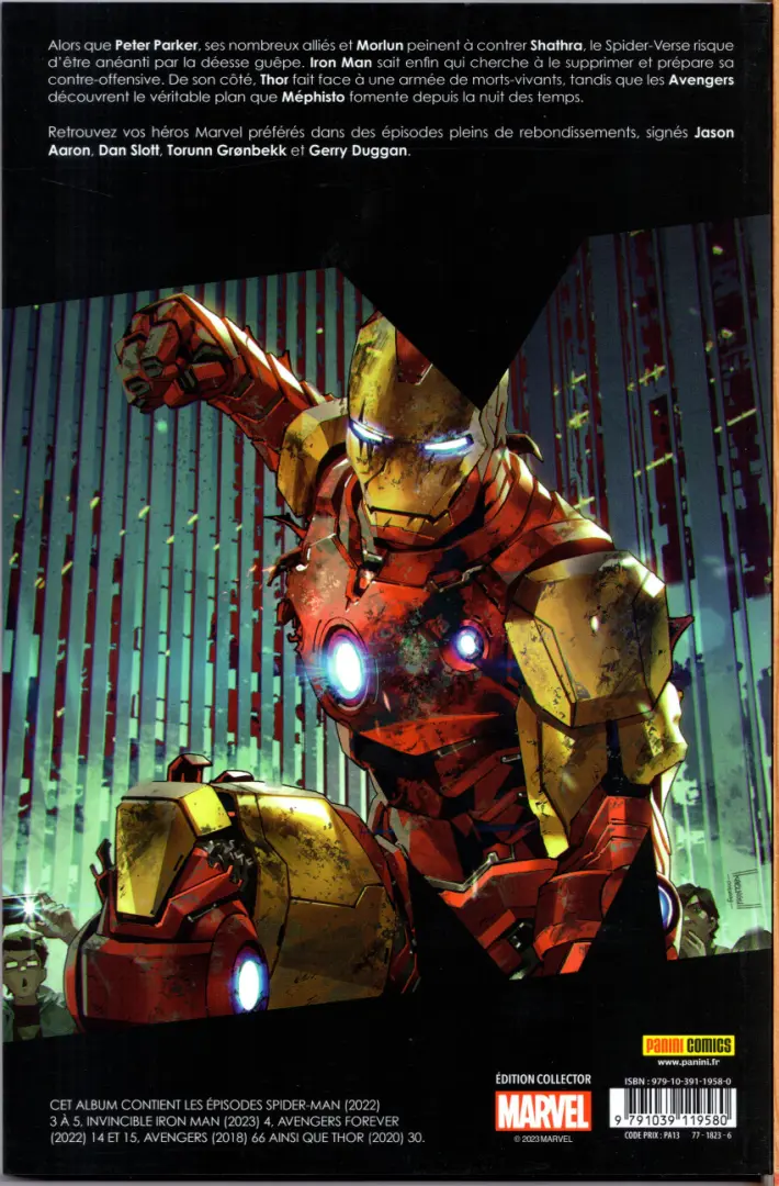 Verso de l'album Marvel Comics Tome 21