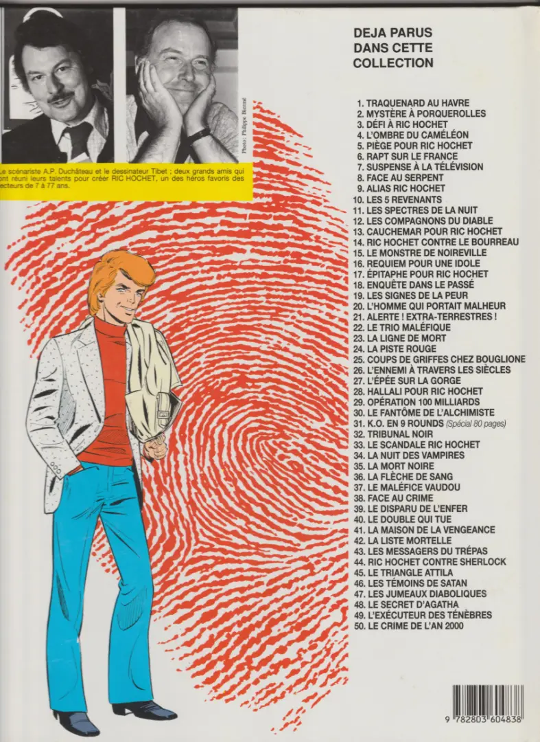 Verso de l'album Ric Hochet Tome 40 Le double qui tue