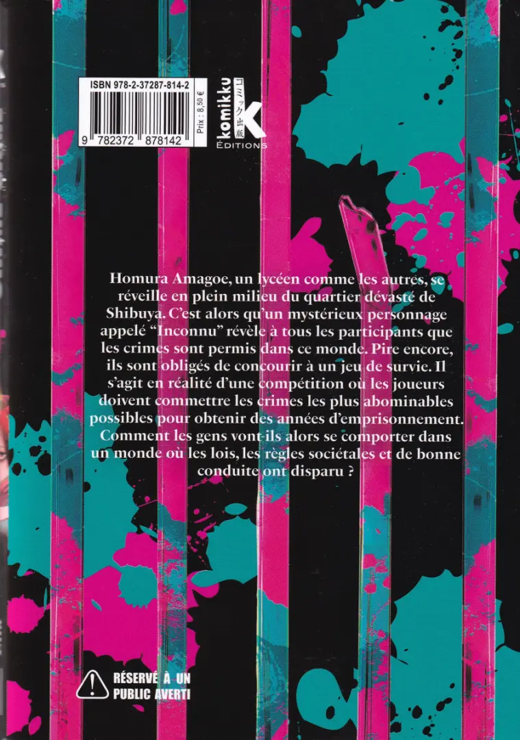 Verso de l'album Crime Game 1