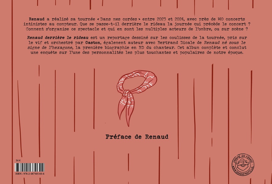 Verso de l'album Renaud derrière le rideau