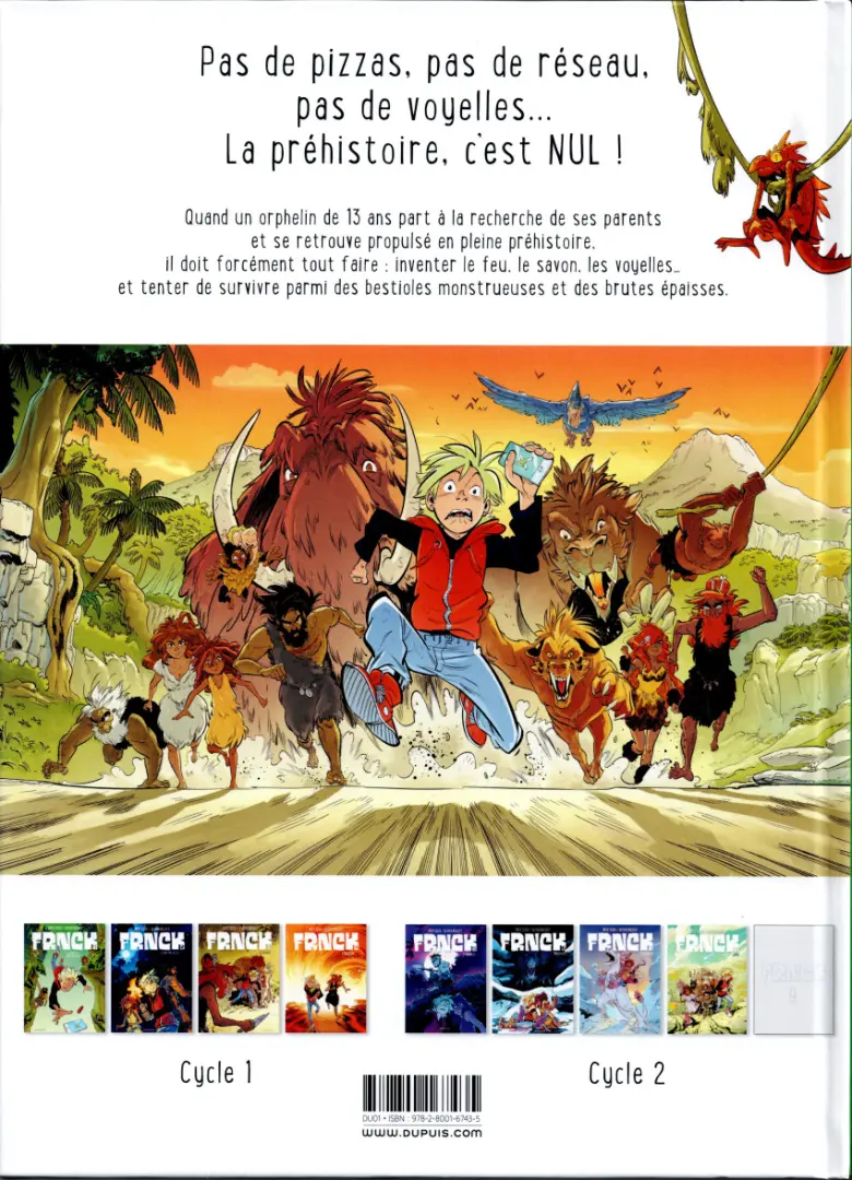 Verso de l'album Frnck Tome 1 Le début du commencement