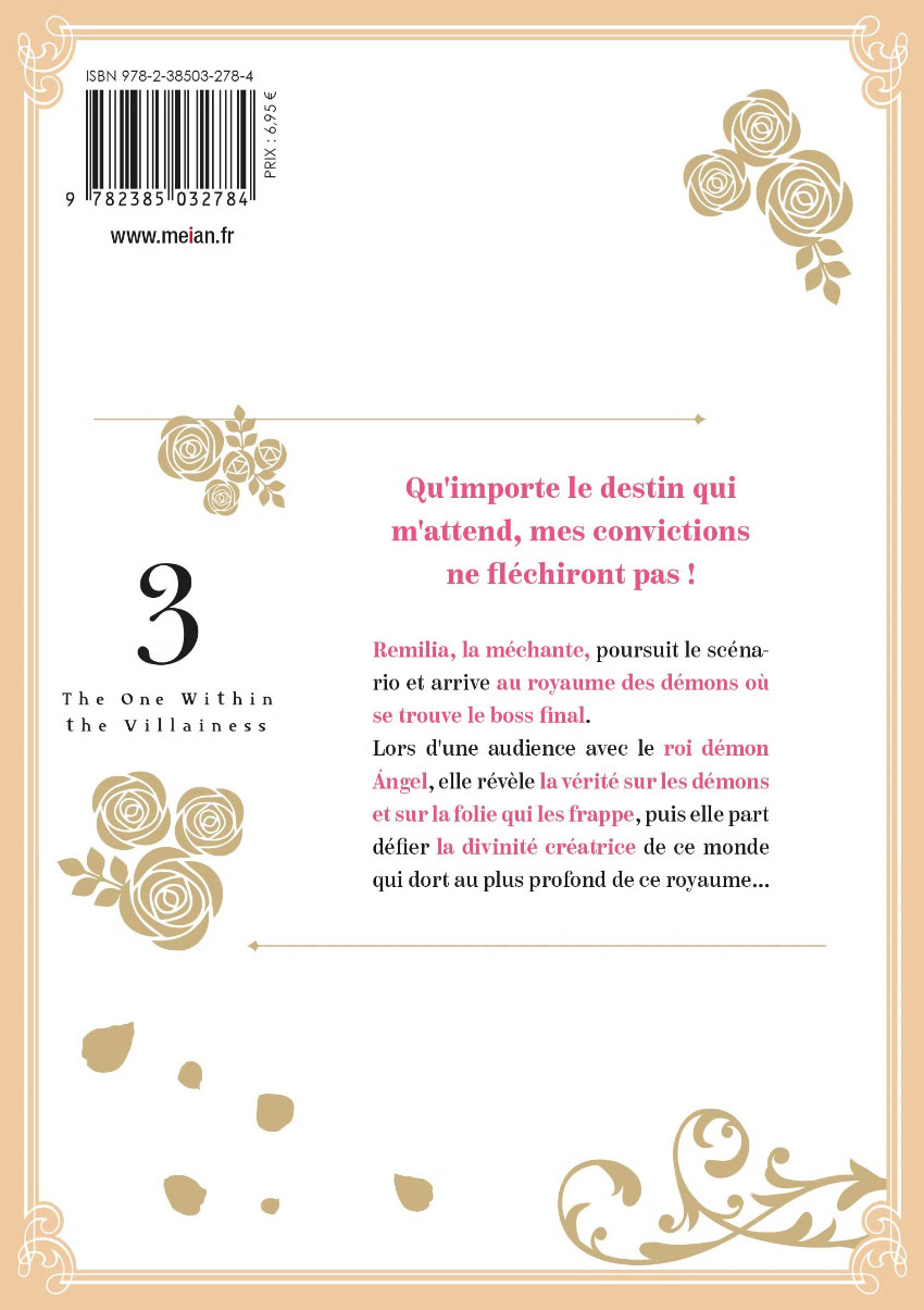 Verso de l'album The One Within the Villainess 3 Tome 3
