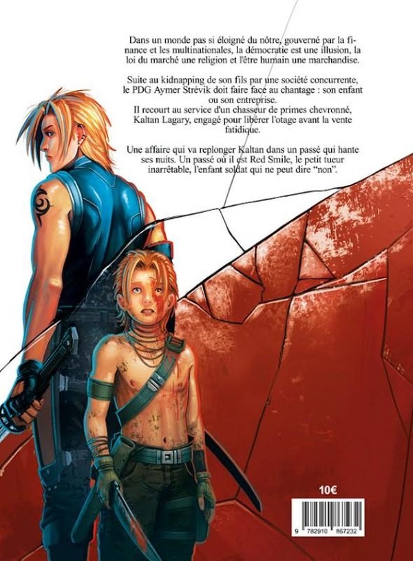 Verso de l'album Red Smile L'innocence est une lame affûtée