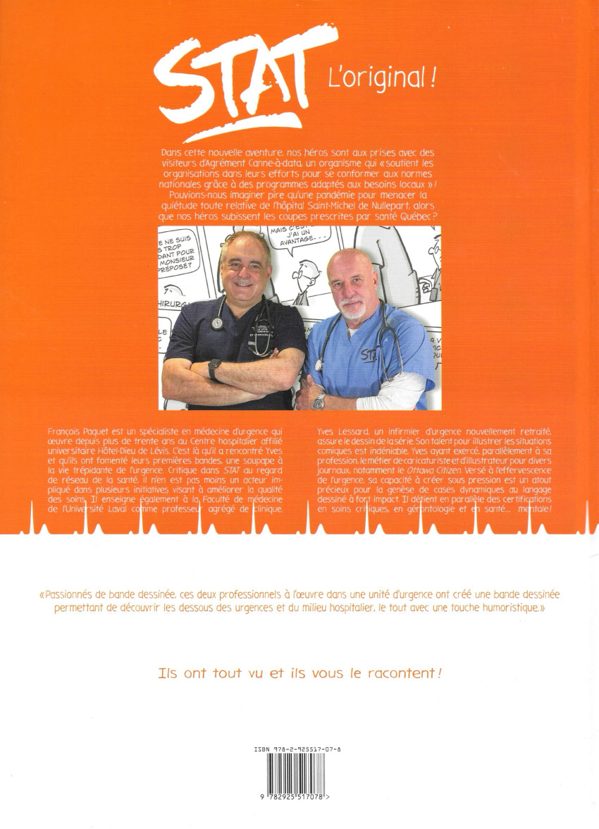 Verso de l'album Stat - Une urgence en BD Les visiteurs