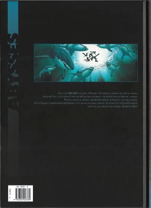 Verso de l'album Deep Tome 1 Alpha Prédateurs