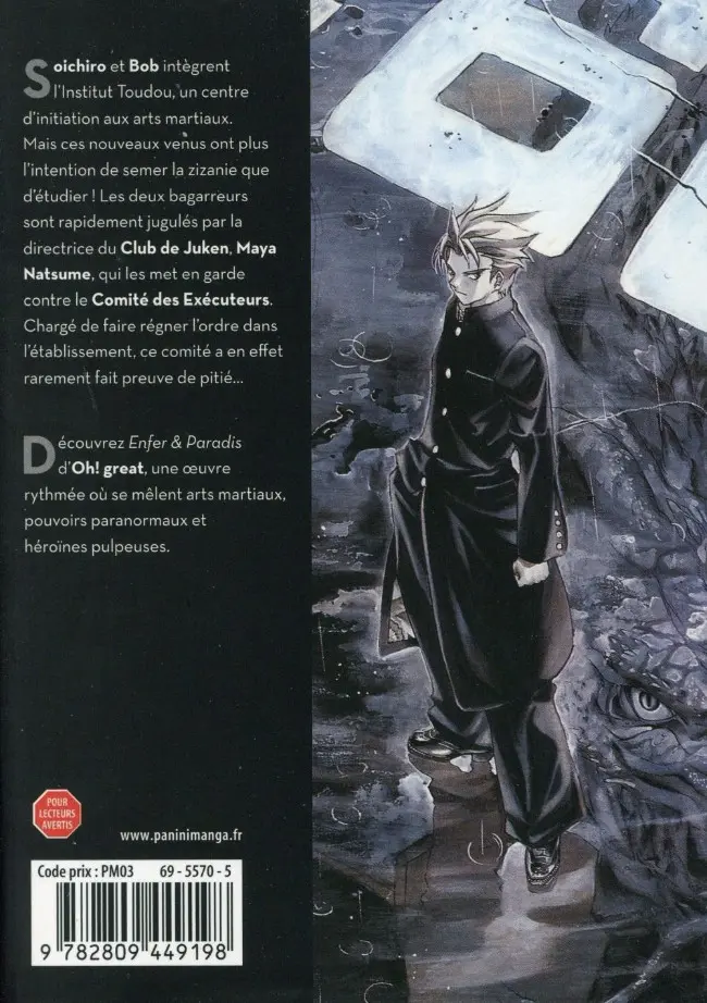 Verso de l'album Enfer & paradis Volume double 1