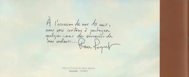 Verso de l'album 10 ans Paquet 1996-2006