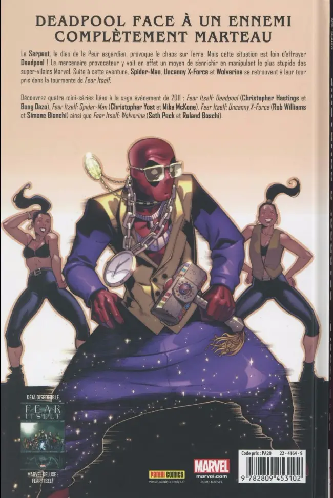 Verso de l'album Fear Itself Marvel Deluxe Deadpool & compagnie