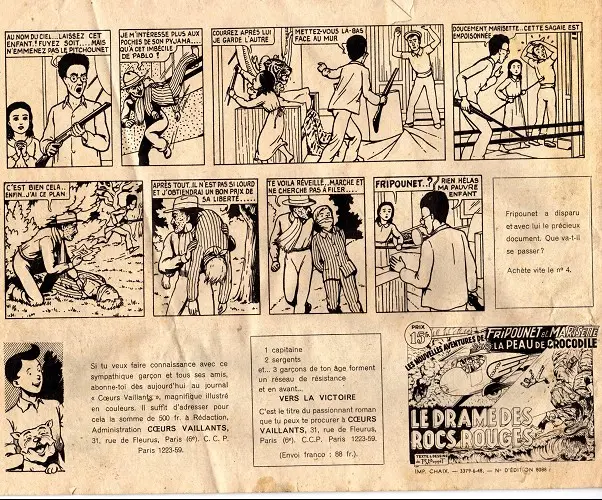 Verso de l'album Fripounet et Marisette Collection Belles Histoires de Vaillance Tome 3 Le Secret du crocodile