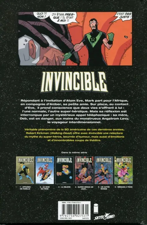 Verso de l'album Invincible Tome 6 Ménage à trois