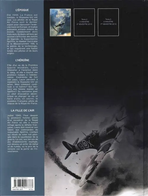 Verso de l'album Lady Spitfire Tome 1 La fille de l'air