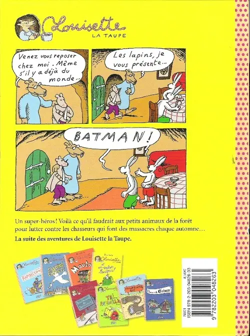Verso de l'album Louisette la taupe Tome 9 SuperMiro