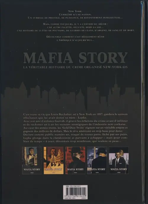 Verso de l'album Mafia story Tome 5 Lepke