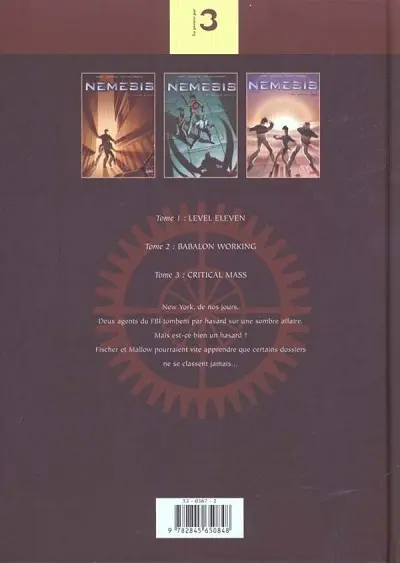 Verso de l'album Nemesis Tomes 1 à 3