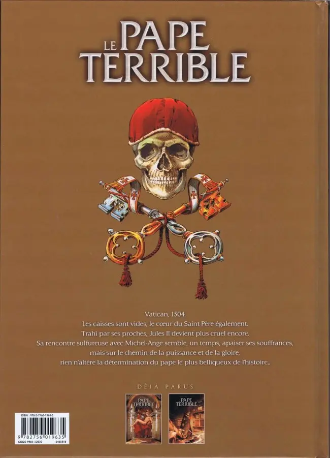 Verso de l'album Le Pape terrible Tome 2 Jules II