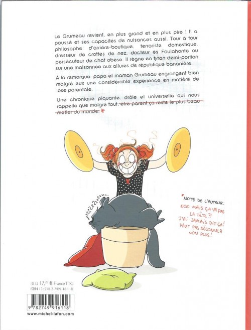 Verso de l'album Le Petit grumeau illustré Tome 2 Chroniques de la lose parentale