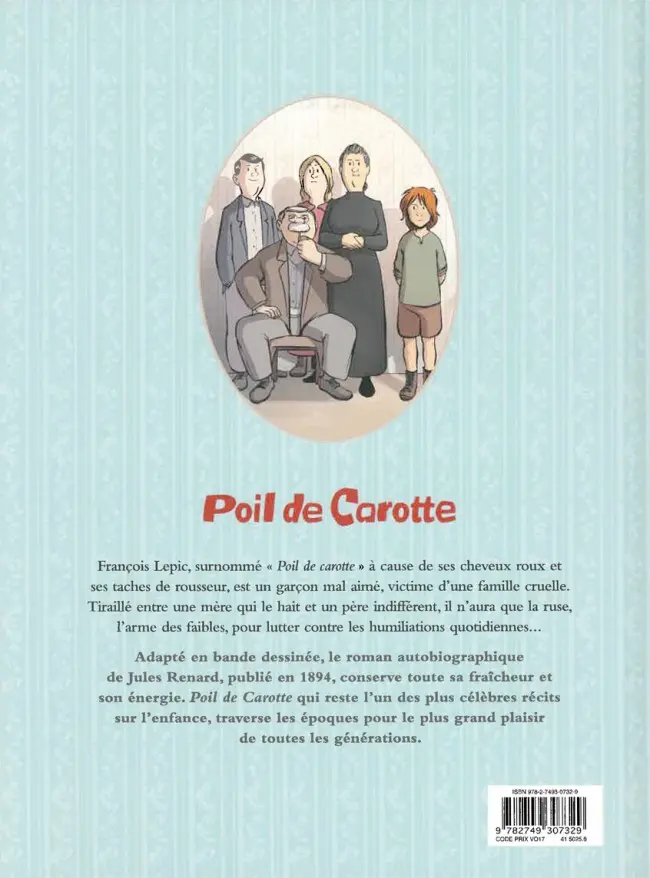 Verso de l'album Poil de Carotte