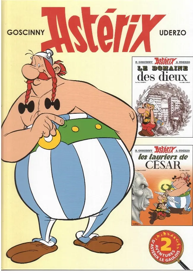 Couverture de l'album Astérix Tomes 17 et 18 Le domaine des dieux / Les lauriers de César