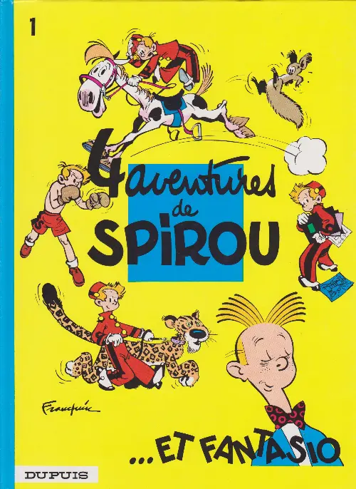 Couverture de l'album Spirou et Fantasio Tome 1 4 aventures de Spirou ...et Fantasio