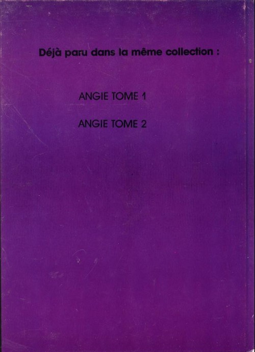 Verso de l'album Angie Tome 3 (3ème épisode)