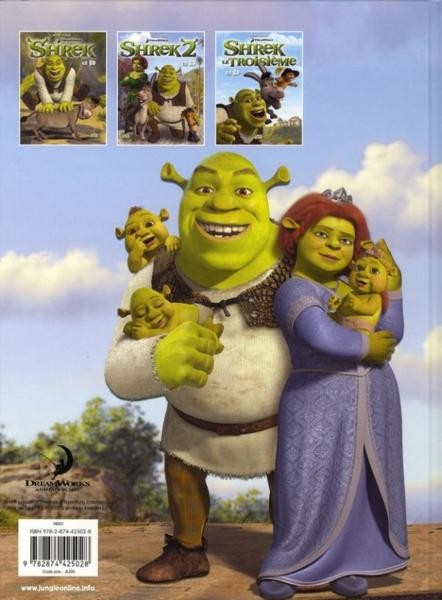 Verso de l'album Shrek Jungle Kids Tome 3 Shrek le Troisième en BD