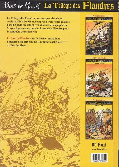 Verso de l'album La Trilogie des Flandres Tome 1 Le Lion de Flandre