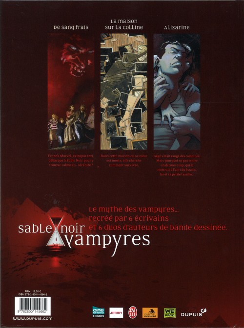 Verso de l'album Vampyres - Sable noir Tome 1