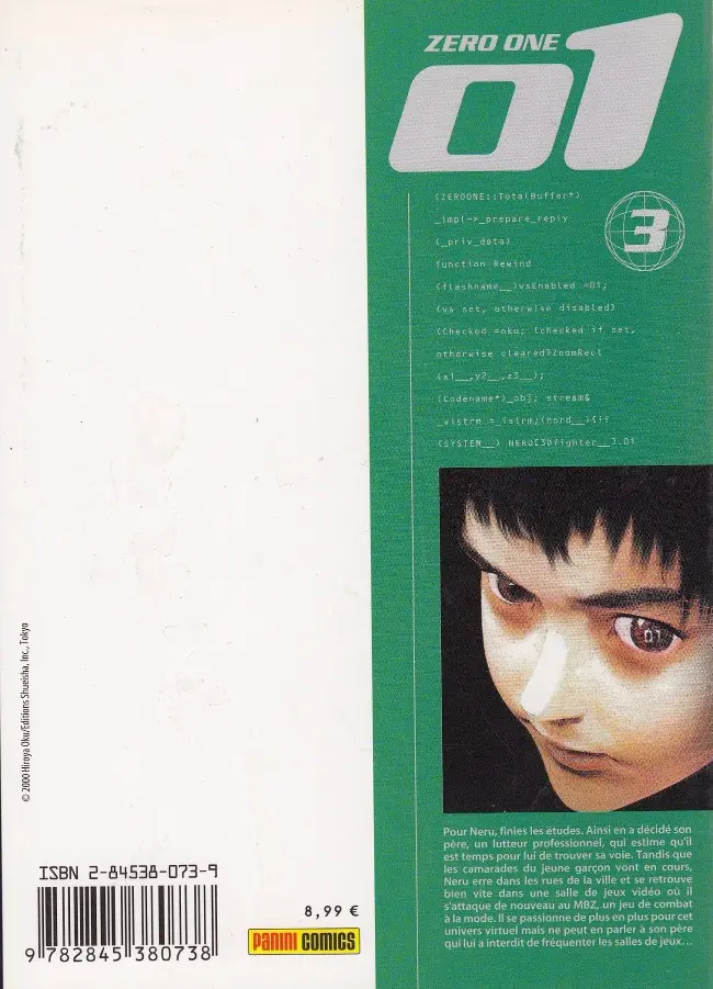 Verso de l'album Zero One 3