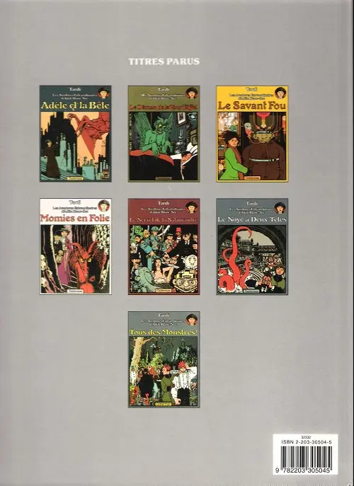 Verso de l'album Les Aventures Extraordinaires d'Adèle Blanc-Sec Tome 4 Momies en Folie