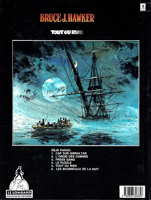 Verso de l'album Bruce J. Hawker Tome 5 Tout ou rien