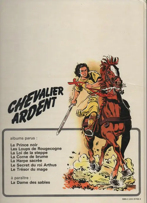 Verso de l'album Chevalier Ardent Tome 6 Le secret du roi Arthus