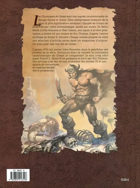 Verso de l'album Les Chroniques de Conan Tome 3 1976