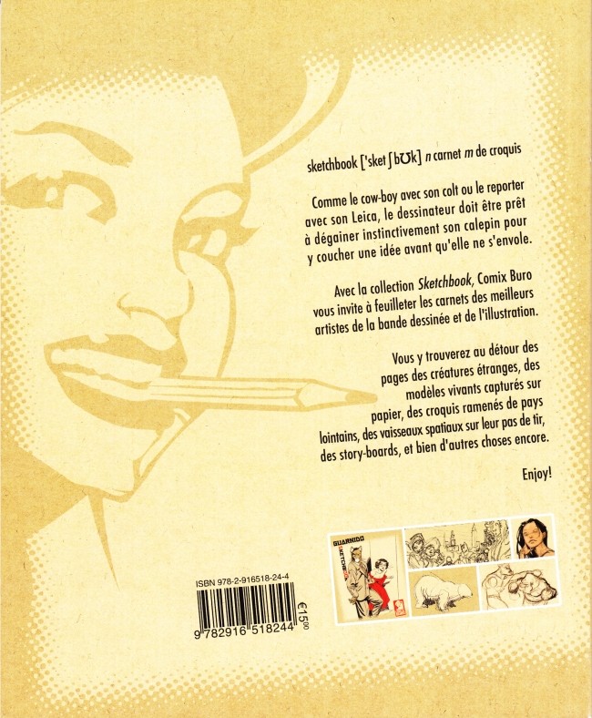 Verso de l'album Sketchbook - Comix Buro Sketchbook Guarnido