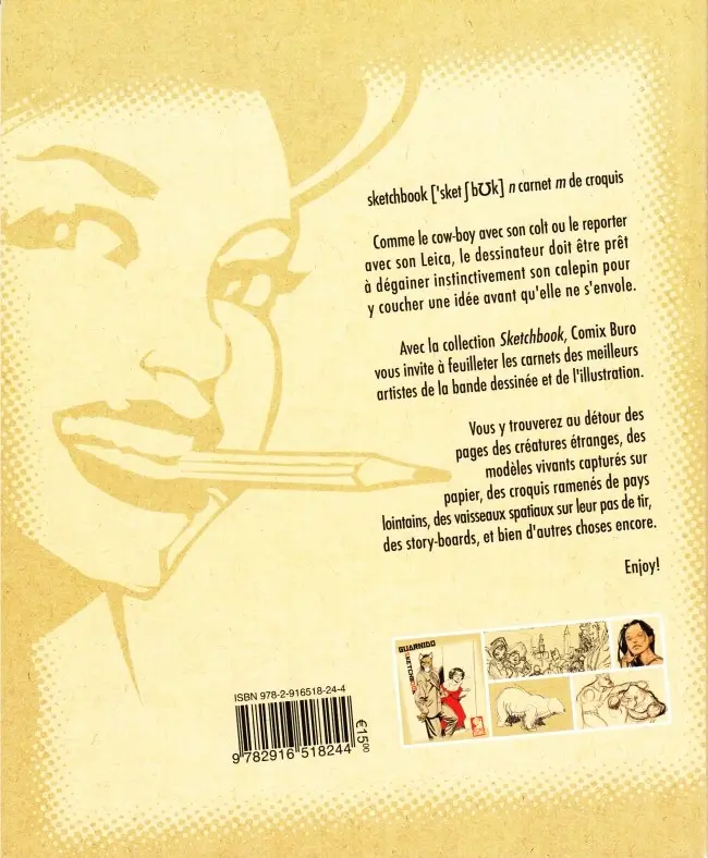 Verso de l'album Sketchbook - Comix Buro Sketchbook Guarnido