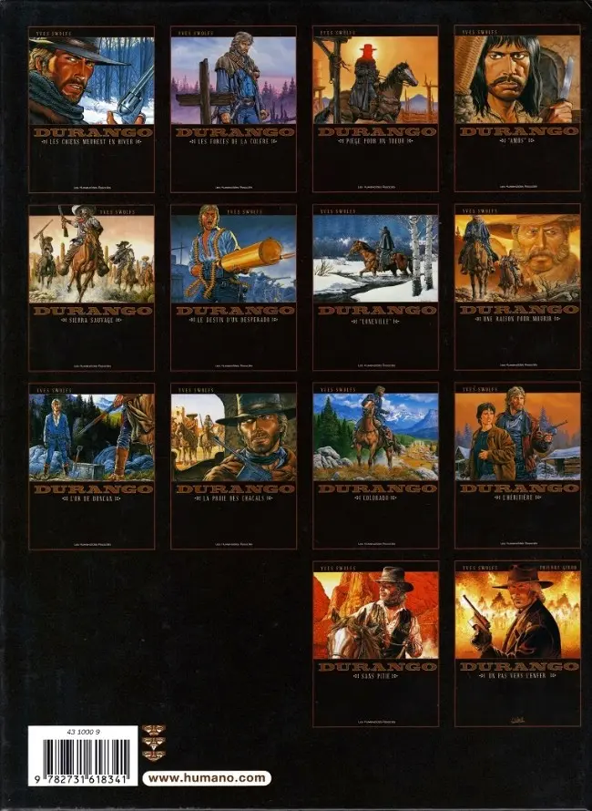 Verso de l'album Durango Tome 1 Les chiens meurent en hiver