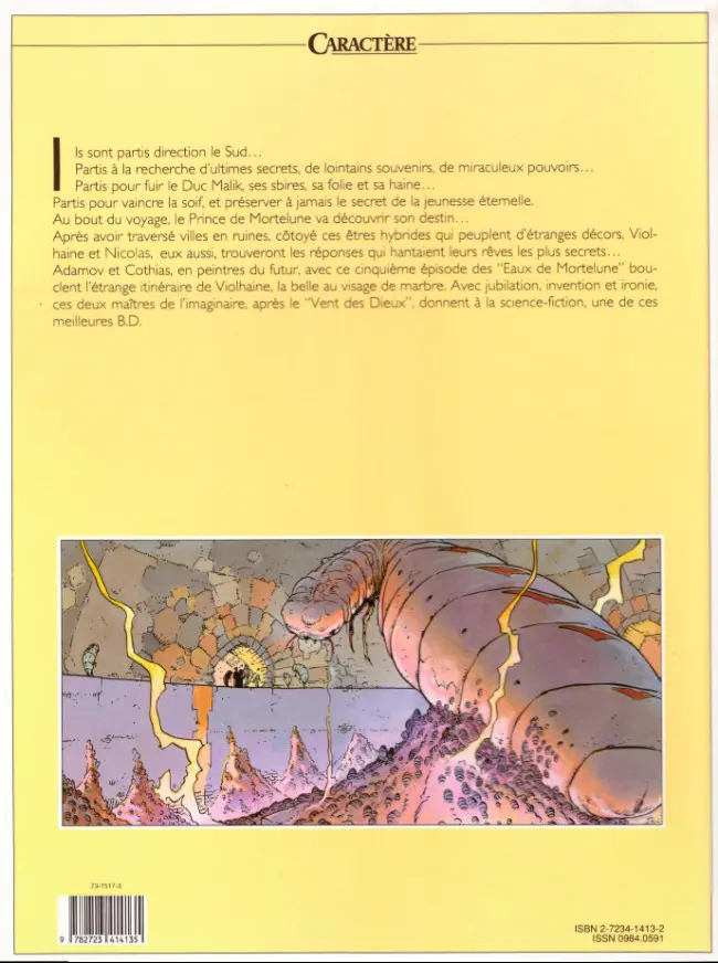 Verso de l'album Les eaux de Mortelune Tome 5 Vague à lames