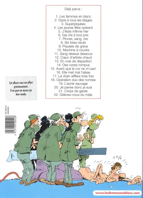 Verso de l'album Les Femmes en Blanc Tome 4 Les jeunes filles opèrent