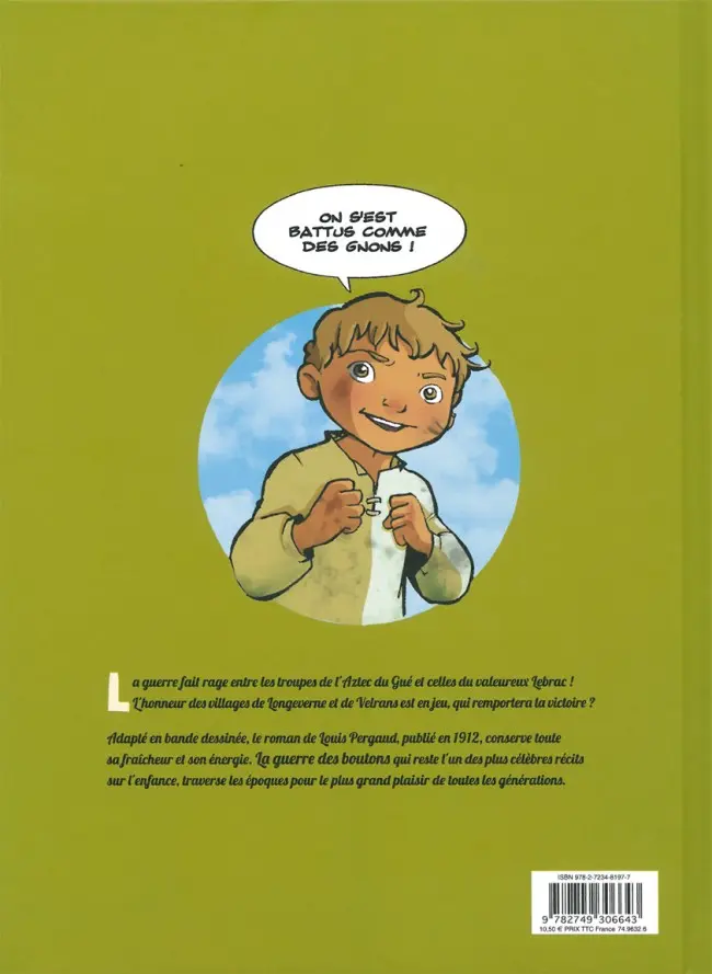 Verso de l'album La Guerre des boutons