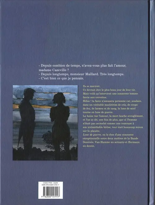 Verso de l'album Lune de guerre