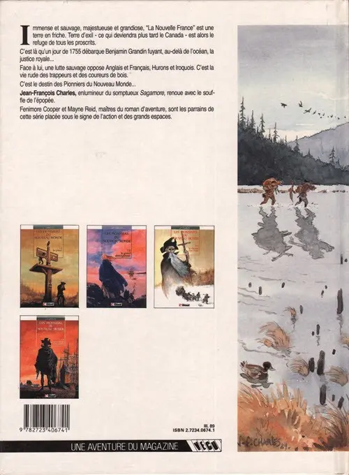 Verso de l'album Les Pionniers du Nouveau Monde Tome 1 Le pilori