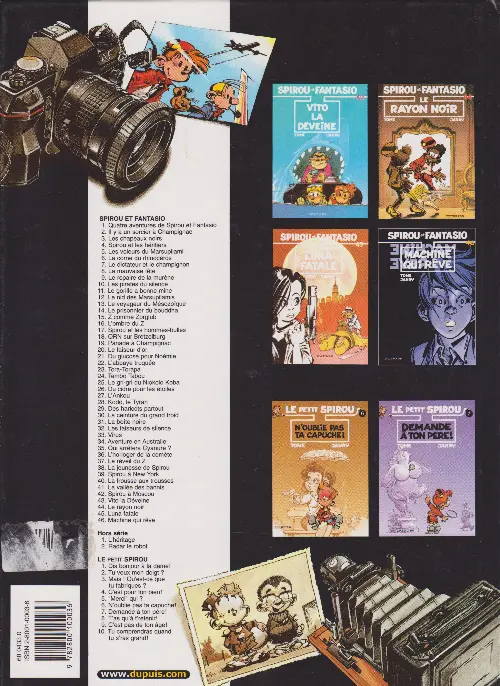 Verso de l'album Spirou et Fantasio Tome 1 4 aventures de Spirou ...et Fantasio