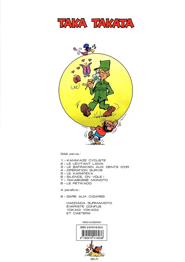 Verso de l'album Taka Takata Tome 2 Kamikaze cycliste