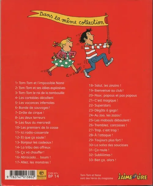 Verso de l'album Tom-Tom et Nana Tome 2 Tom-Tom et ses idées explosives
