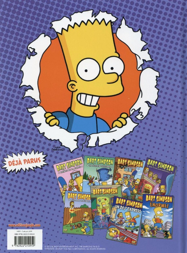 Verso de l'album Bart Simpson Tome 9 Le fléau d'Homer