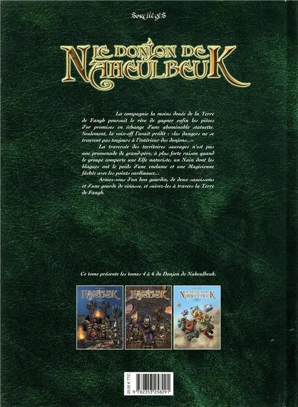 Verso de l'album Le Donjon de Naheulbeuk Intégrale Tomes 4 à 6