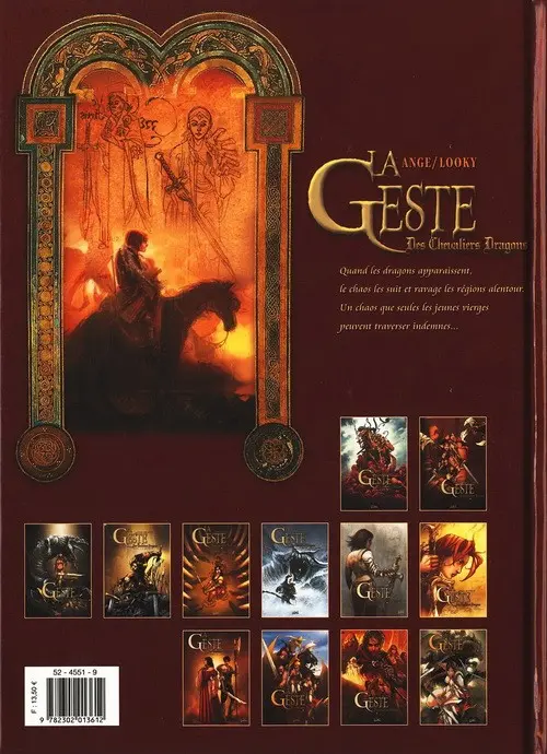 Verso de l'album La Geste des Chevaliers Dragons Tome 11 Toutes les mille et une lunes