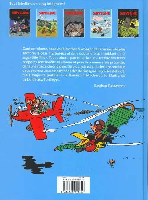 Verso de l'album Sibylline Tome 5 1985-1990