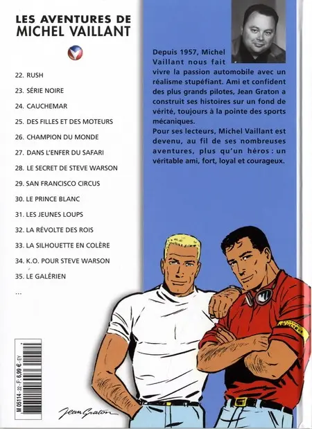 Verso de l'album Michel Vaillant La Collection Tome 22 Rush